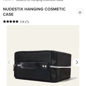 Black, large nudestix cosmetic bag
